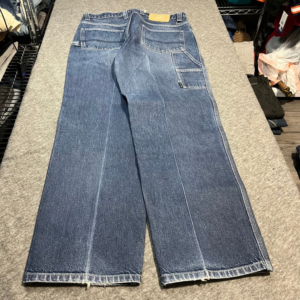 Zoo York Mens Carpenter Jeans 36x33 Medium Wash Blue Denim Wide Leg Skater Pants
